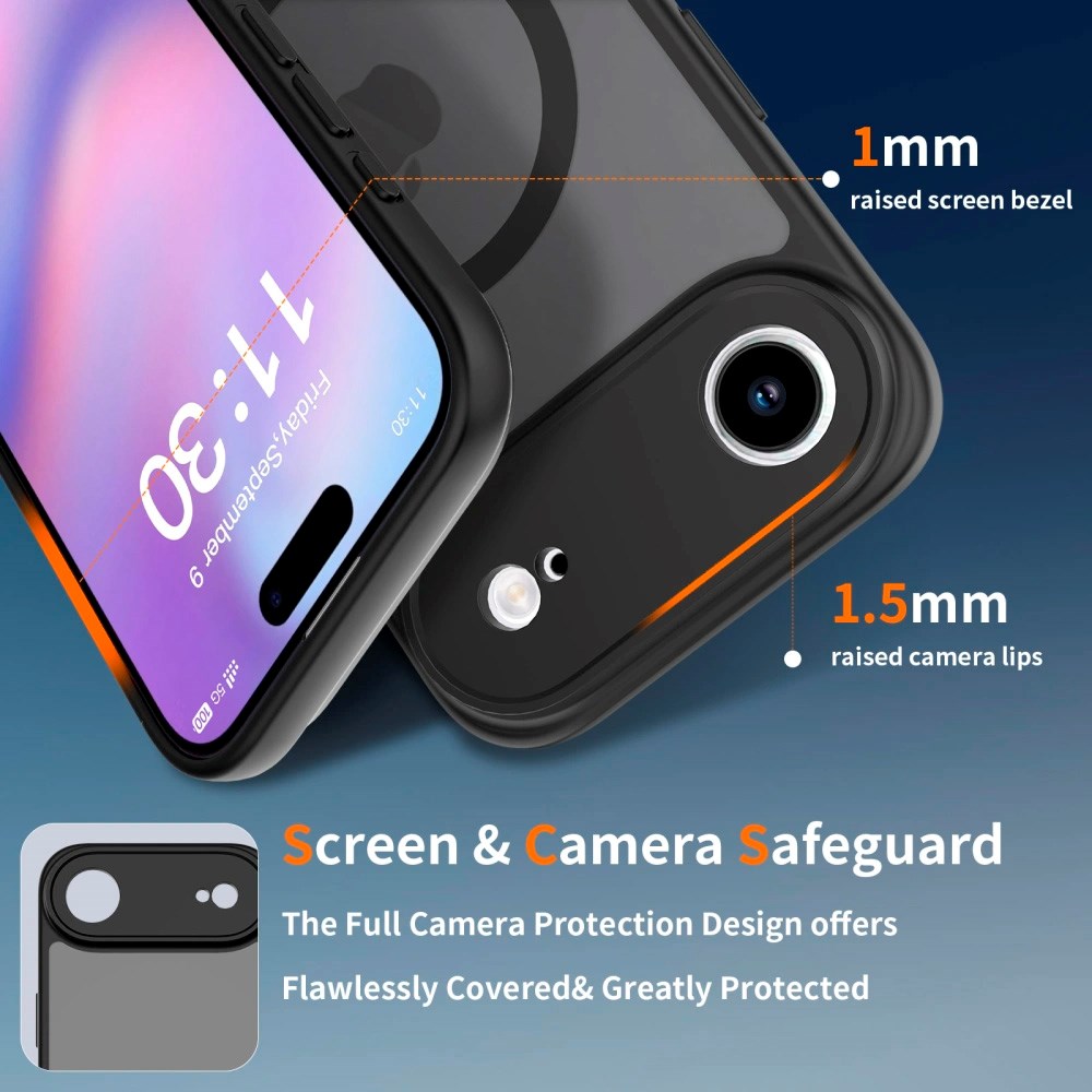 iPhone Air Tech-Protect BasicMag Hybrid Cover - MagSafe Kompatibel - Mat Sort