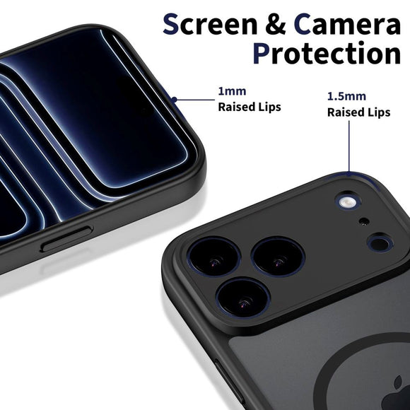 iPhone 17 Pro Tech-Protect BasicMag Hybrid Cover - MagSafe Kompatibel - Mat Sort