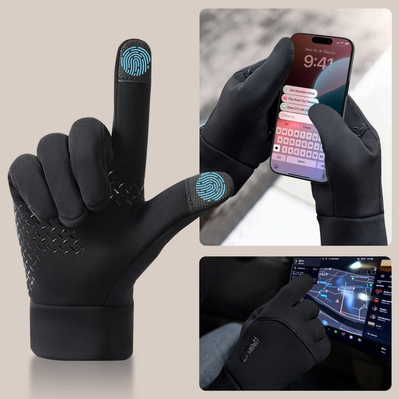 Tech-Protect Touch Screen Handsker - Størrelse M (24 x 22 cm) - Sort