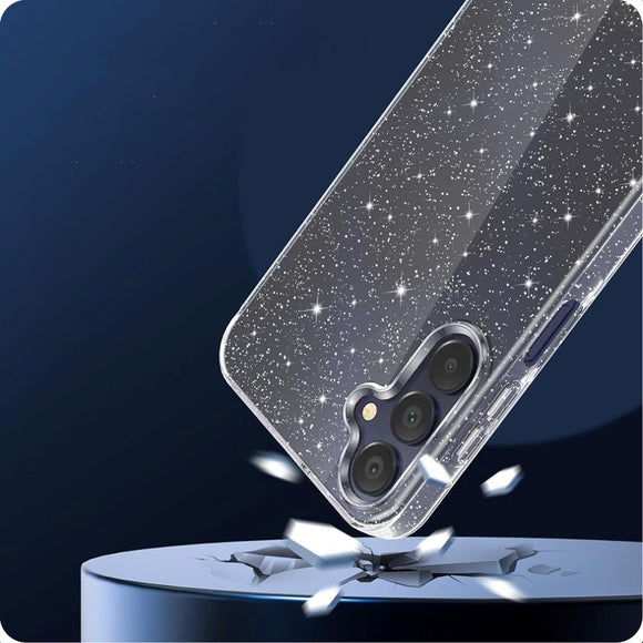 Samsung Galaxy S25 Tech-Protect Flexair Fleksibelt Plast Cover - Gennemsigtig / Glimmer