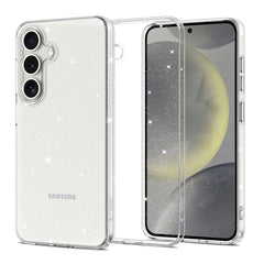 Samsung Galaxy S25 Tech-Protect Flexair Fleksibelt Plast Cover - Gennemsigtig / Glimmer