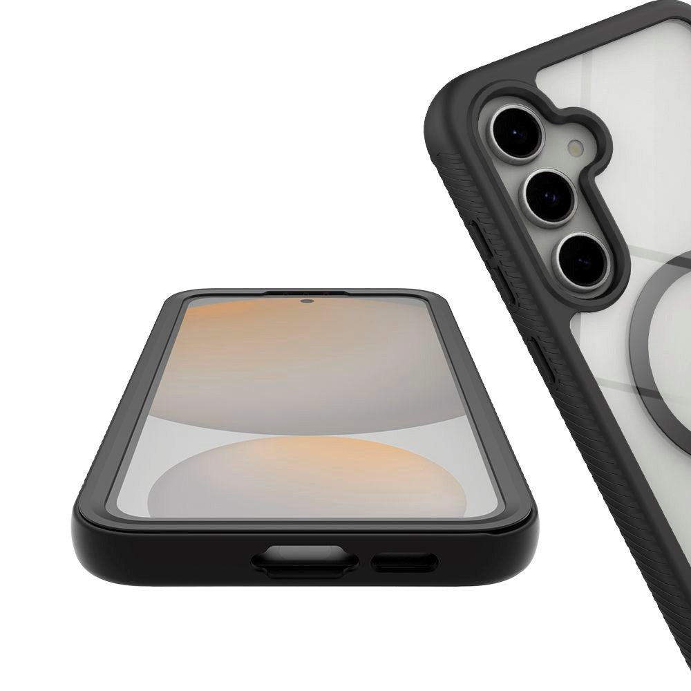 Samsung Galaxy S25 Tech-Protect Defense Hybrid Cover - MagSafe Kompatibel - Gennemsigtig / Sort