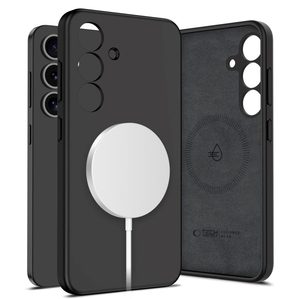 Samsung Galaxy S25 Tech-Protect Silikone Cover - MagSafe Kompatibel - Sort