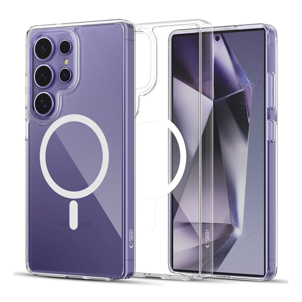 Samsung Galaxy S25 Ultra Tech-Protect Flexair Hybrid Cover - MagSafe Kompatibel - Gennemsigtig
