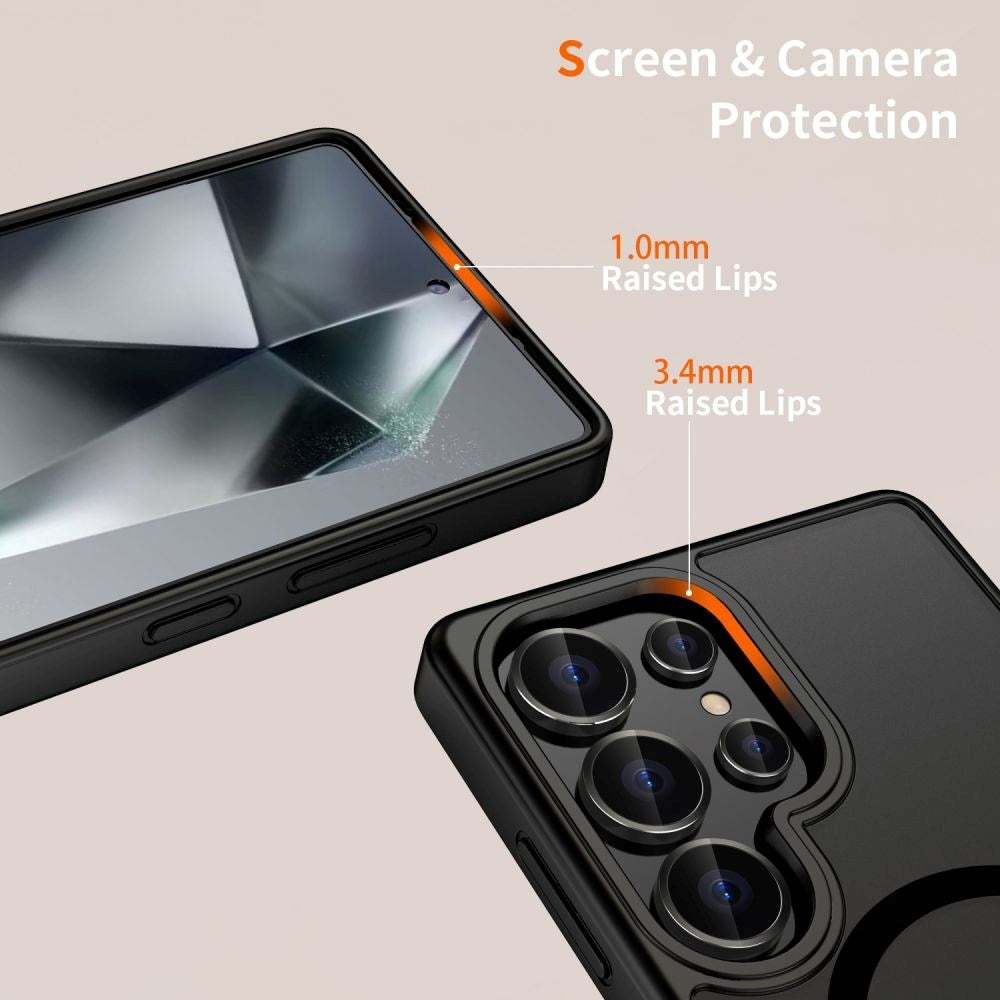 Samsung Galaxy S25 Ultra Tech-Protect Magmat Cover - MagSafe Kompatibel - Mat Sort