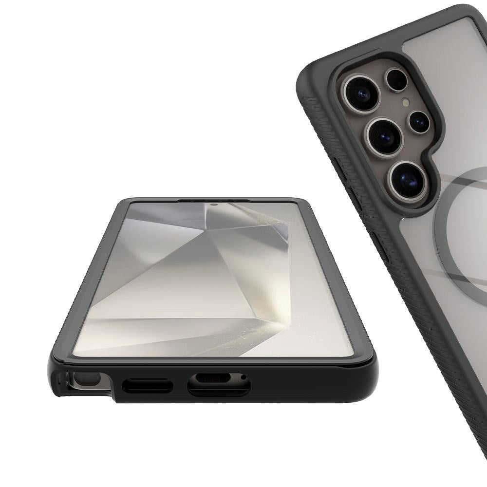 Samsung Galaxy S25 Ultra Tech-Protect Defense Hybrid Cover - MagSafe Kompatibel - Gennemsigtig / Sort
