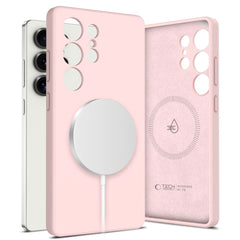 Samsung Galaxy S25 Ultra Tech-Protect Silikone Cover - MagSafe Kompatibel - Lyserød
