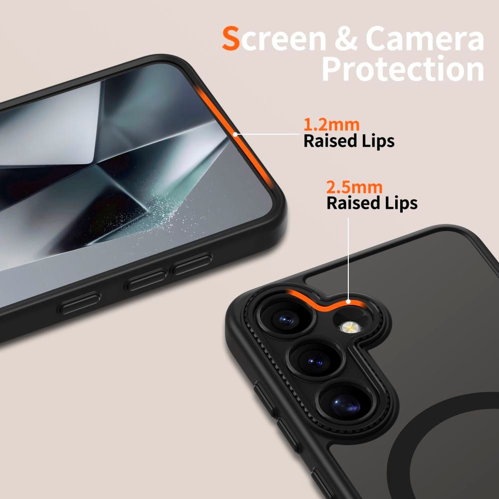 Samsung Galaxy S25 Tech-Protect MagCam Cover - MagSafe Kompatibel - Mat Sort