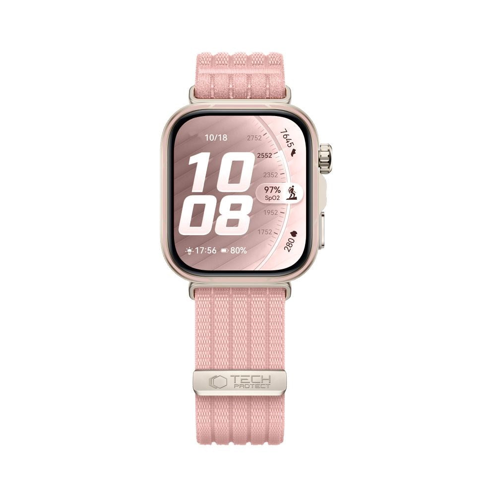 Huawei Watch Fit 5 Pro / 5 / 4 Pro / 4 / 3 Tech-Protect Nylon Rem - Lyserød