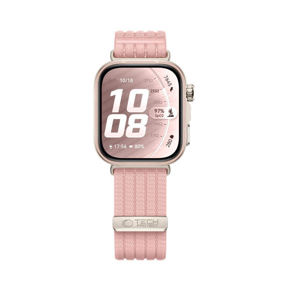 Huawei Watch Fit 5 Pro / 5 / 4 Pro / 4 / 3 Tech-Protect Nylon Rem - Lyserød