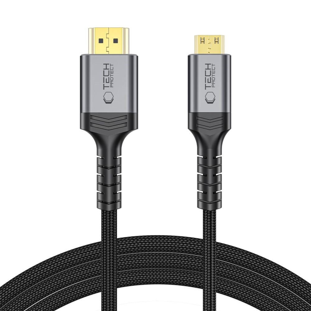 Tech-Protect UltraBoost Mini HDMI til HDMI Kabel - 2m - Sort