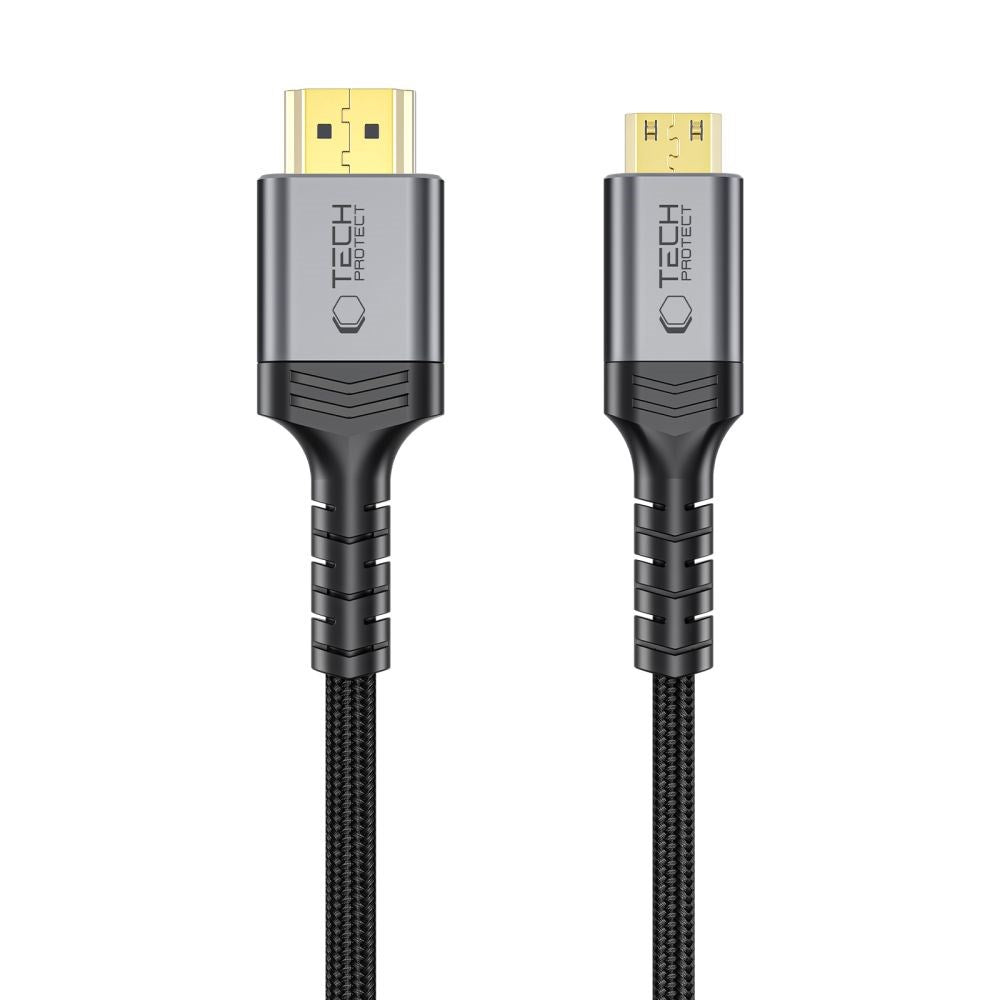 Tech-Protect UltraBoost Mini HDMI til HDMI Kabel - 2m - Sort
