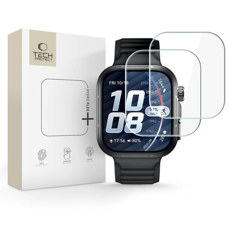 Huawei Watch Fit 5 Pro Tech-Protect Hydro Flex+ Skærmbeskyttelsesglas - 2 stk. - Gennemsigtig