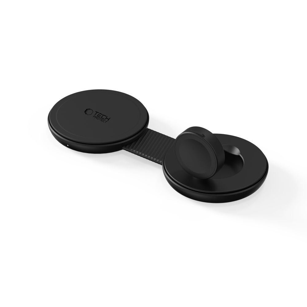 Trådløs 2-i-1 MagSafe Oplader Tech-Protect A55 25W - Sort