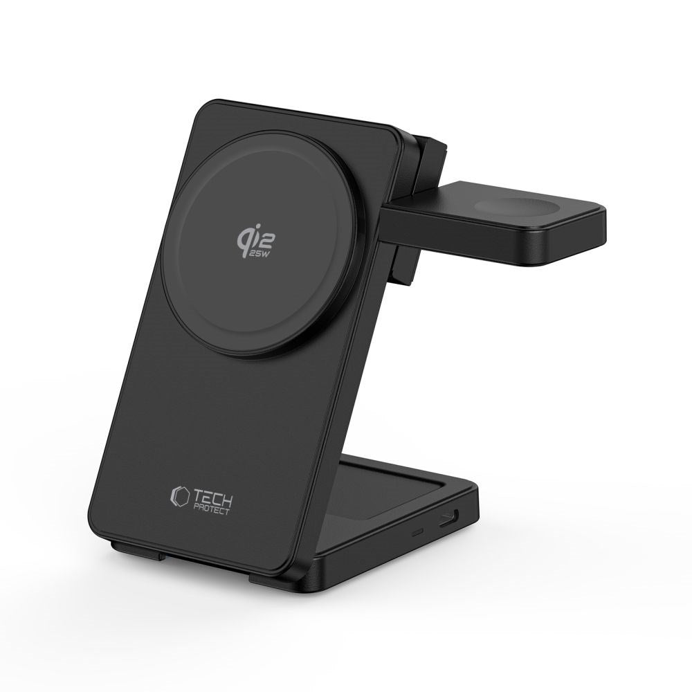 Trådløs 3-i-1 MagSafe Oplader Tech-Protect A56 25W - Sort