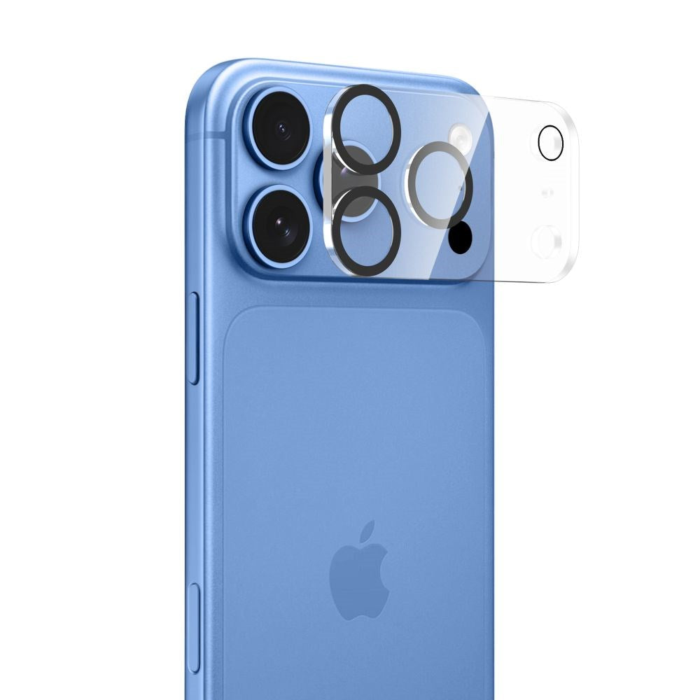 iPhone 18 Pro Tech-Protect Cam Fit+ Kameralinsebeskyttelsesglas - Gennemsigtig / Sort