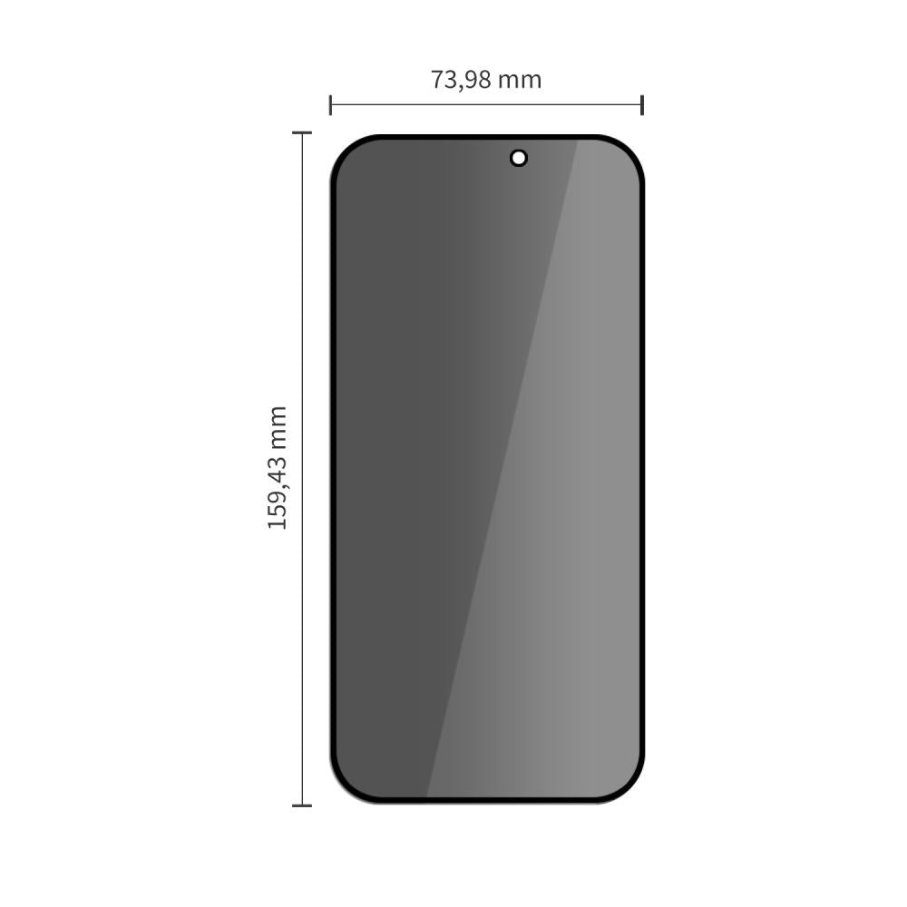 iPhone 18 Pro Max Tech-Protect Hærdet Skærmbeskyttelsesglas - Privacy Funktion - 2 stk. - Gennemsigtig