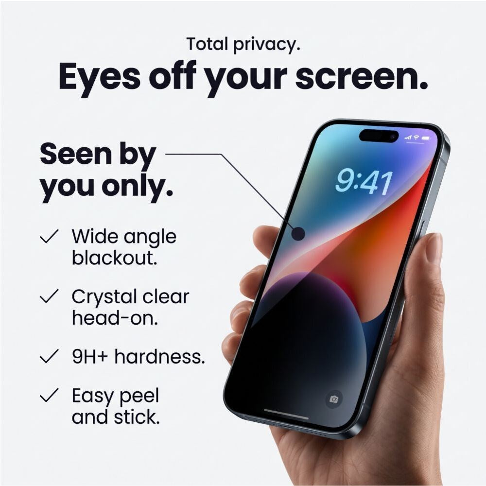 iPhone 18 Pro Max Tech-Protect Hærdet Skærmbeskyttelsesglas - Privacy Funktion - 2 stk. - Gennemsigtig