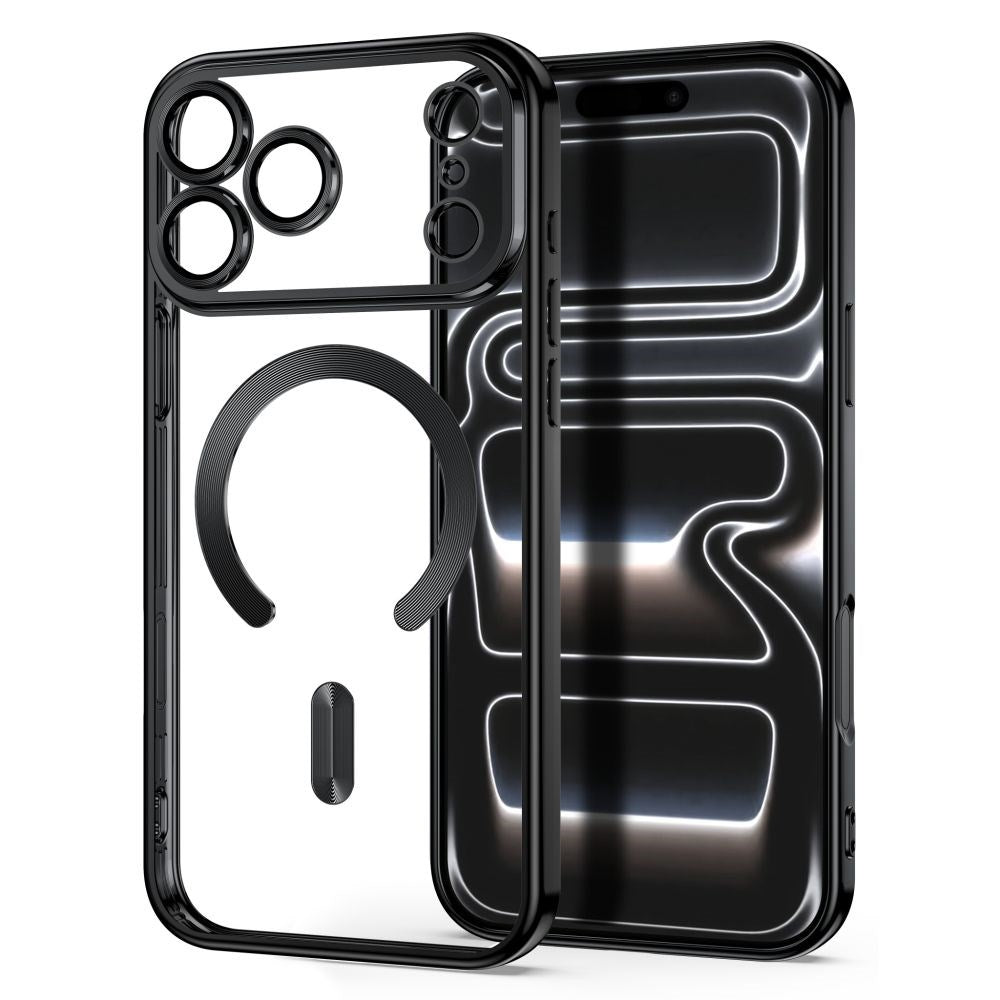 iPhone 18 Pro / 17 Pro Tech-Protect MagFlex Cover - MagSafe Kompatibel - Sort / Gennemsigtig