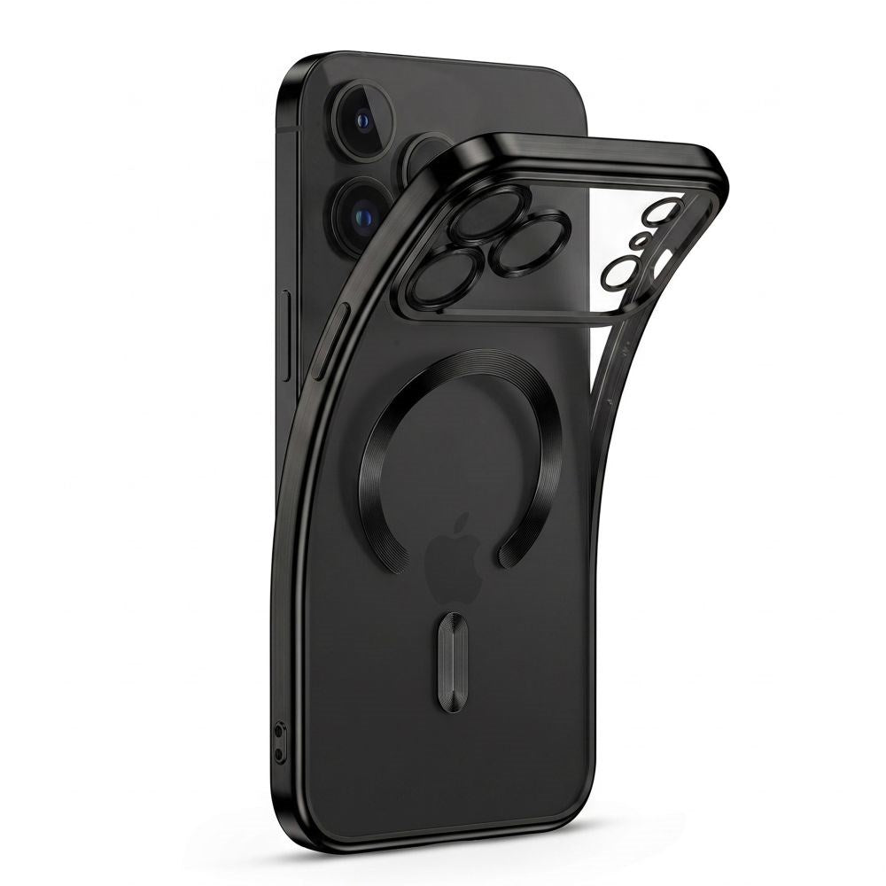 iPhone 18 Pro Max / 17 Pro Max Tech-Protect MagFlex Cover - MagSafe Kompatibel - Sort / Gennemsigtig