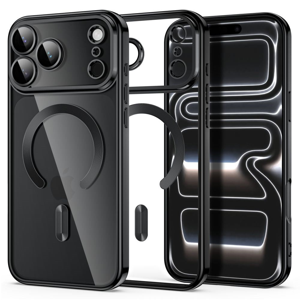 iPhone 18 Pro Max / 17 Pro Max Tech-Protect MagFlex Cover - MagSafe Kompatibel - Sort / Gennemsigtig
