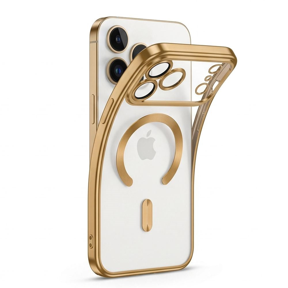 iPhone 18 Pro / 17 Pro Tech-Protect MagFlex Cover - MagSafe Kompatibel - Gennemsigtig / Guld