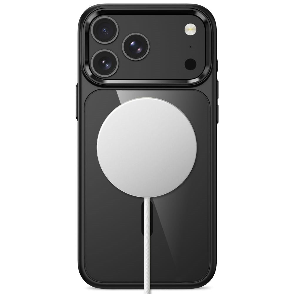 iPhone 18 Pro / 17 Pro Tech-Protect MagMat Cover - MagSafe Kompatibel - Gennemsigtig / Sort