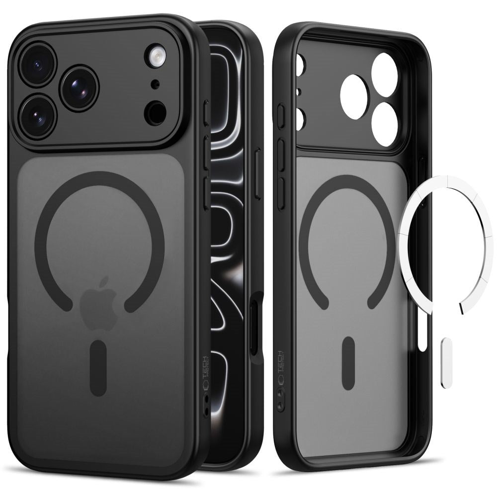 iPhone 17 Pro Max / 18 Pro Max Tech-Protect BasicMag Hybrid Cover - MagSafe Kompatibel - Mat Sort