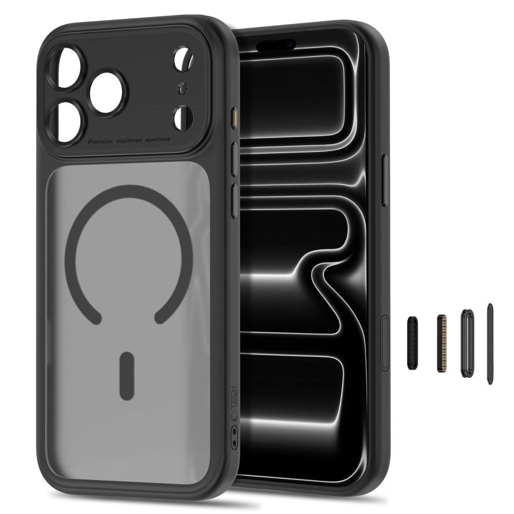 iPhone 18 Pro / 17 Pro Tech-Protect MagPeak Cover - MagSafe Kompatibel - Mat Sort