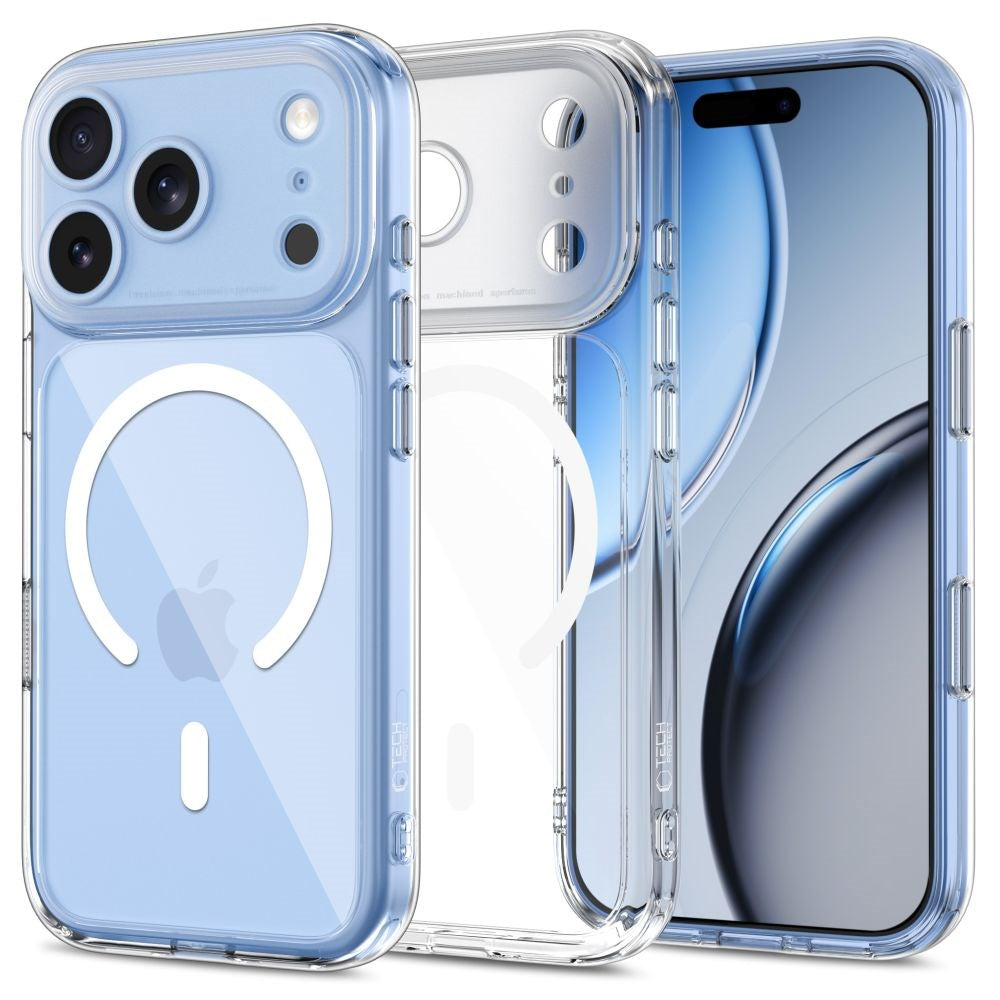 iPhone 18 Pro / 17 Pro Tech-Protect MagPeak CC Cover - MagSafe Kompatibel - Gennemsigtig