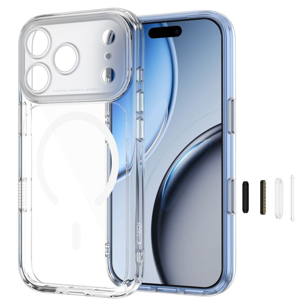 iPhone 18 Pro Max / 17 Pro Max Tech-Protect MagPeak CC Cover - MagSafe Kompatibel - Gennemsigtig
