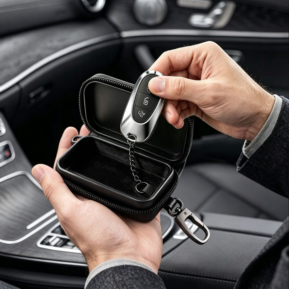 Tech-Protect KLR300 Etui til Bilnøgle m. RFID-Blokering - Sort / Karbon
