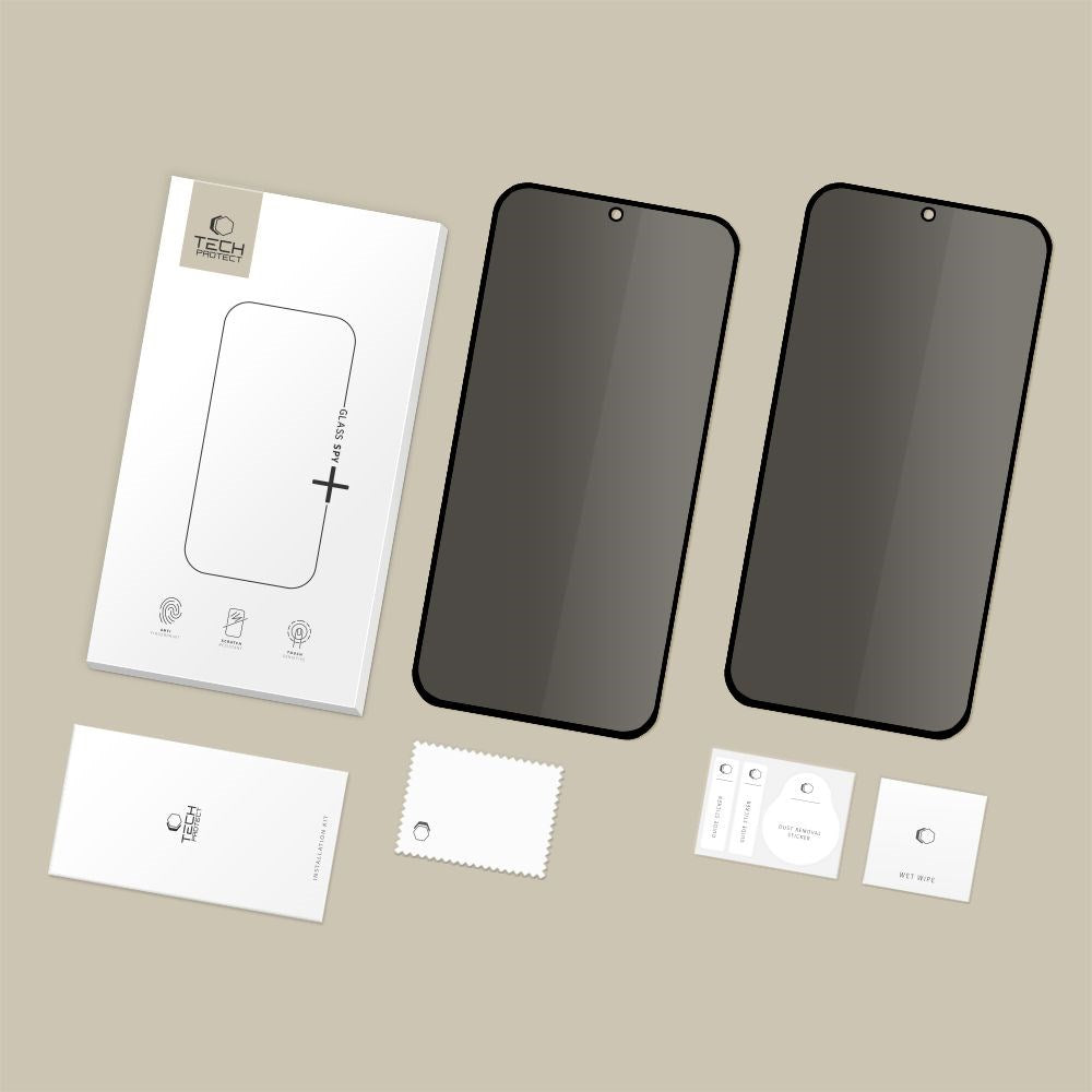Samsung Galaxy A27 Tech-Protect Glass Spy+ Skærmbeskyttelsesglas - Privacy Funktion - 2 stk. - Gennemsigtig