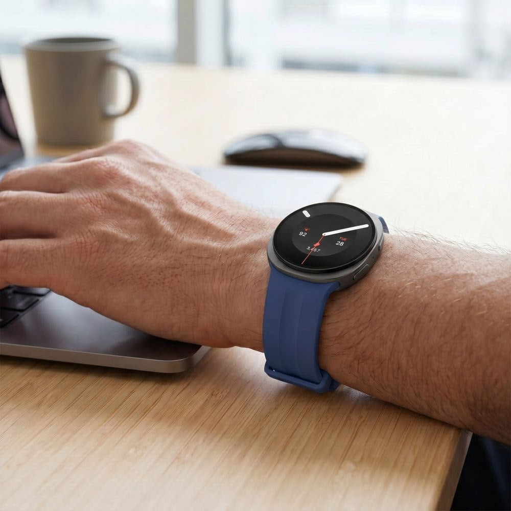 Samsung Galaxy Watch 8 / 9 / Classic (40 / 44 / 46mm) Tech-Protect Silicone Evo Urrem - Mørkeblå