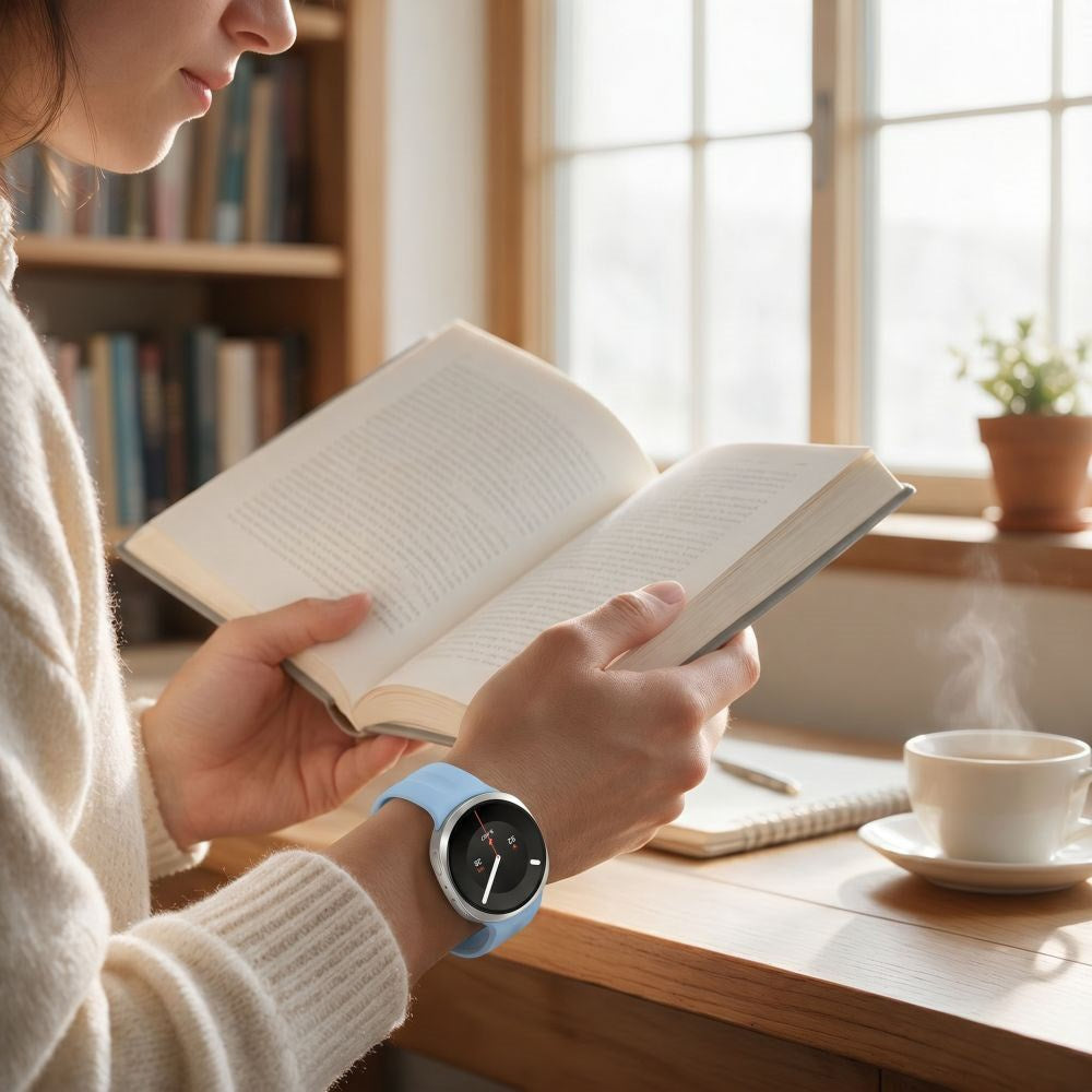 Samsung Galaxy Watch 8 / 9 / Classic (40 / 44 / 46mm) Tech-Protect Silicone Evo Urrem - Lyseblå