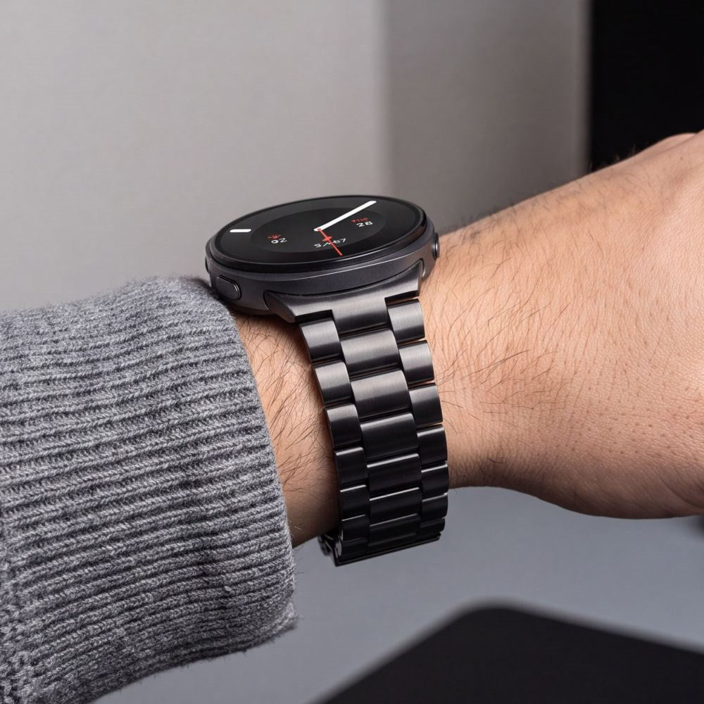 Samsung Galaxy Watch 8 / 9 / Classic (40 / 44 / 46mm) Tech-Protect Stainless Steel Urrem - Sort