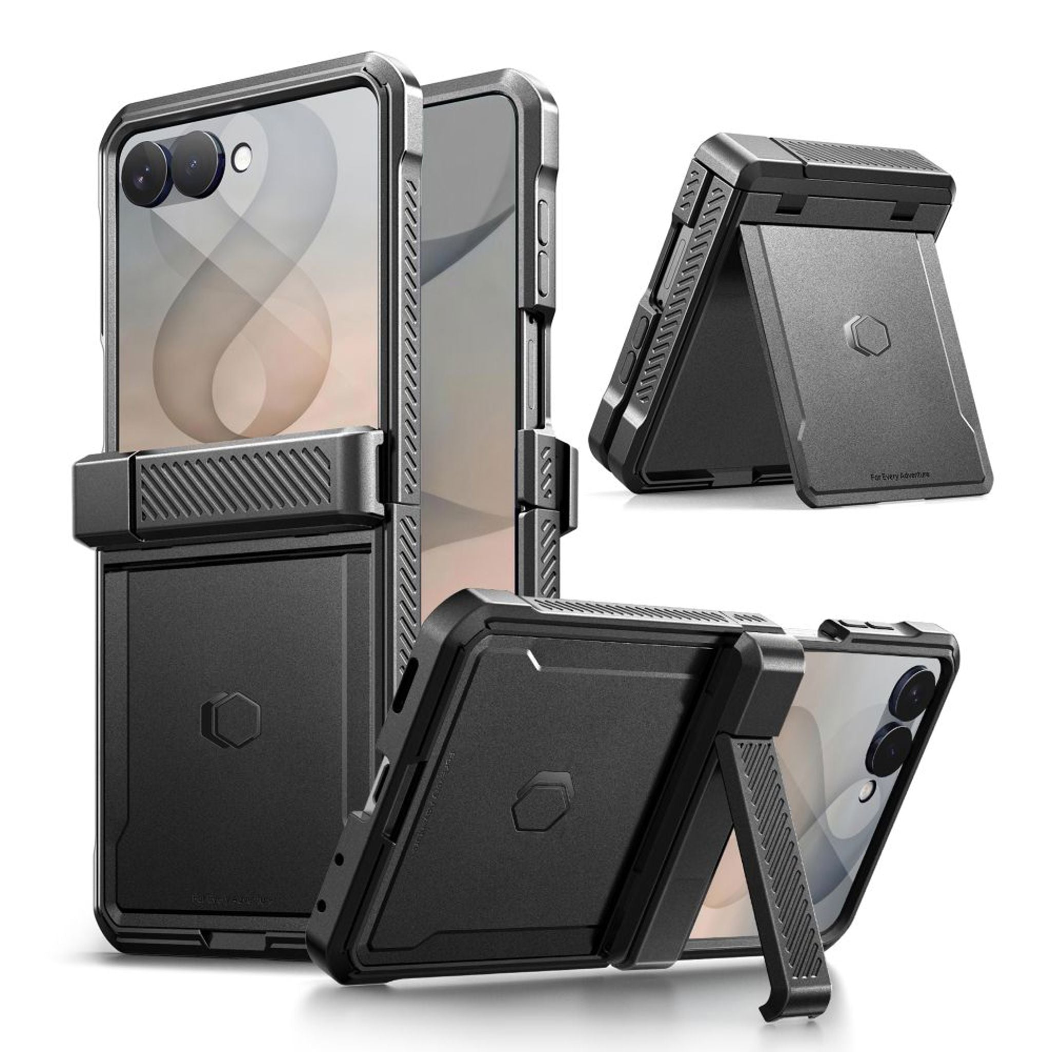 Samsung Galaxy Z Flip8 Tech-Protect Kevlar Pro Cover - Sort