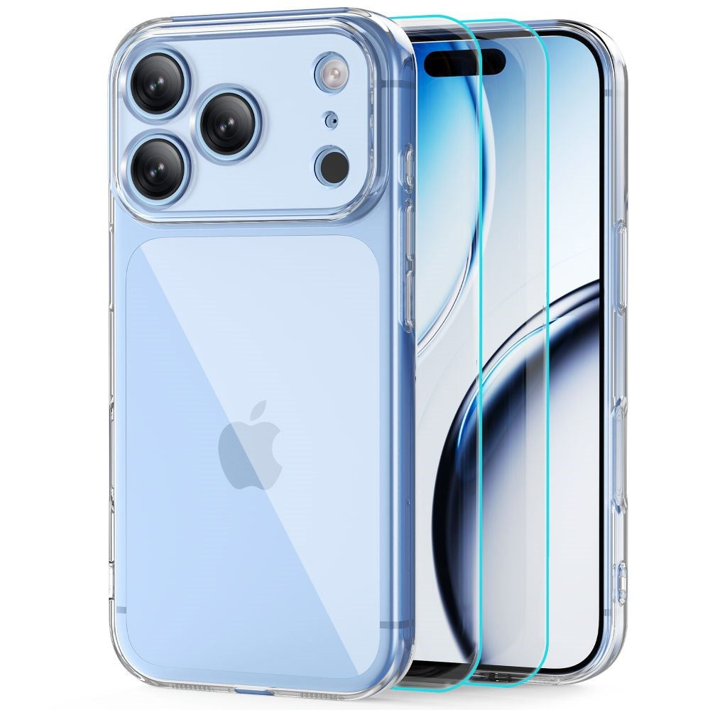 iPhone 18 Pro / 17 Pro Tech-Protect FlexAir Cover m. 2 stk. Skærmbeskyttelsesglas - Gennemsigtig
