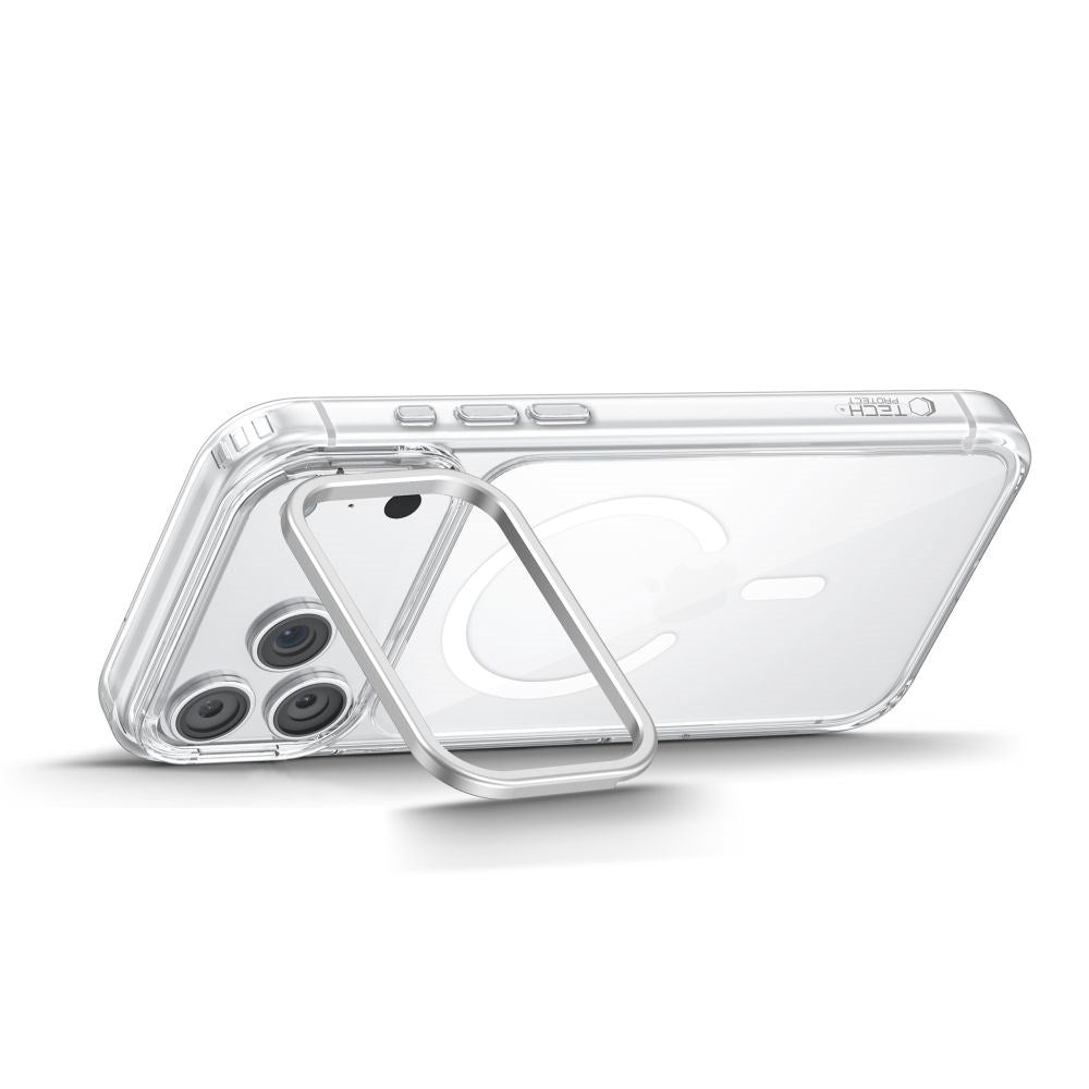 iPhone 18 Pro / 17 Pro Tech-Protect MagStand CC Cover - MagSafe Kompatibel - Gennemsigtig