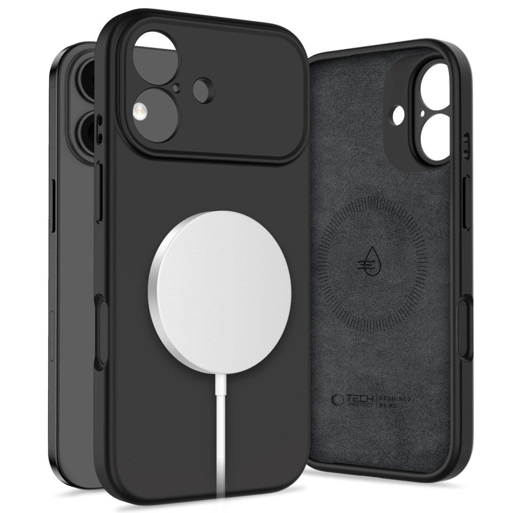 iPhone 17 Tech-Protect Silicone Cover - MagSafe Kompatibel - Sort