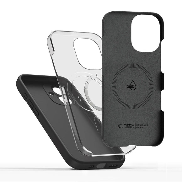 iPhone 17 Tech-Protect Silicone Cover - MagSafe Kompatibel - Sort