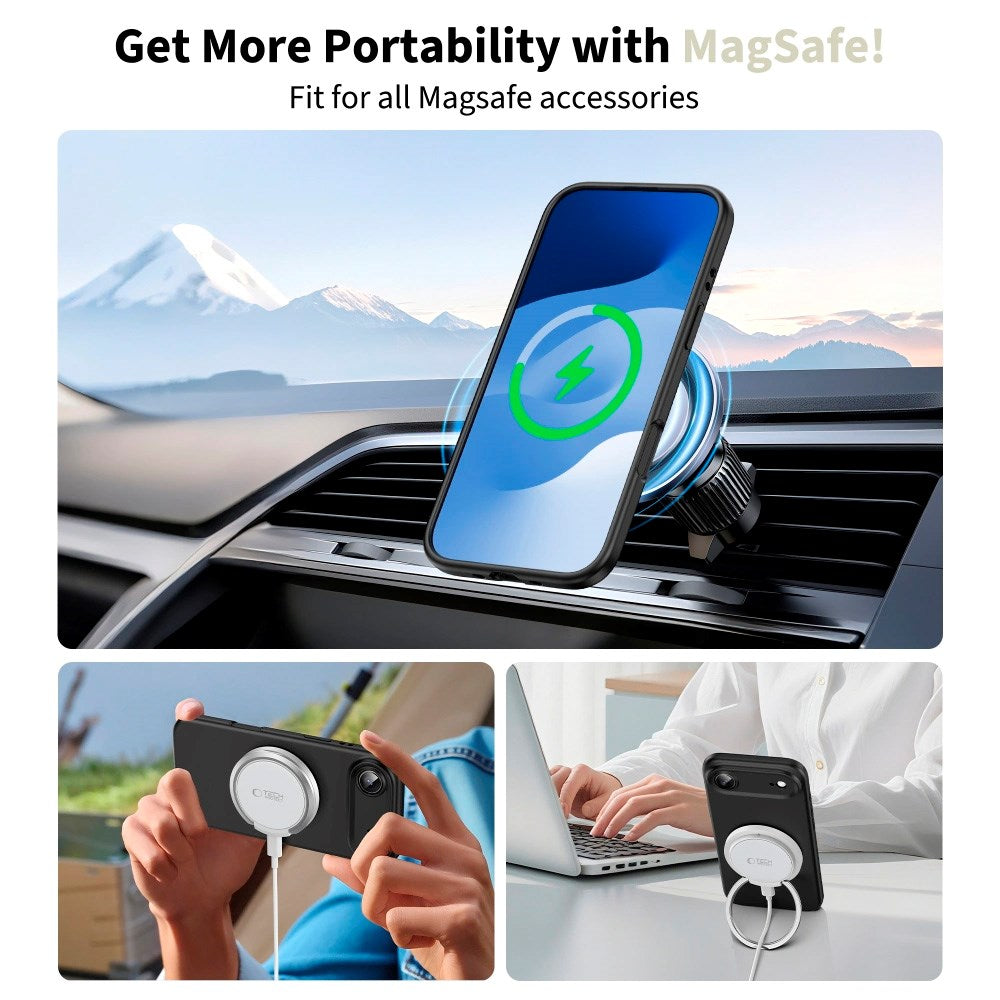 iPhone Air Tech-Protect Silicone Cover - MagSafe Kompatibel - Sort