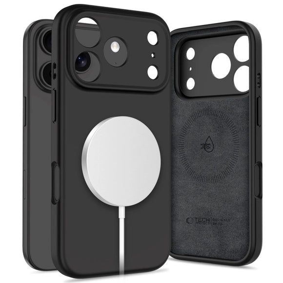 iPhone 17 Pro Tech-Protect Silicone Cover - MagSafe Kompatibel - Sort
