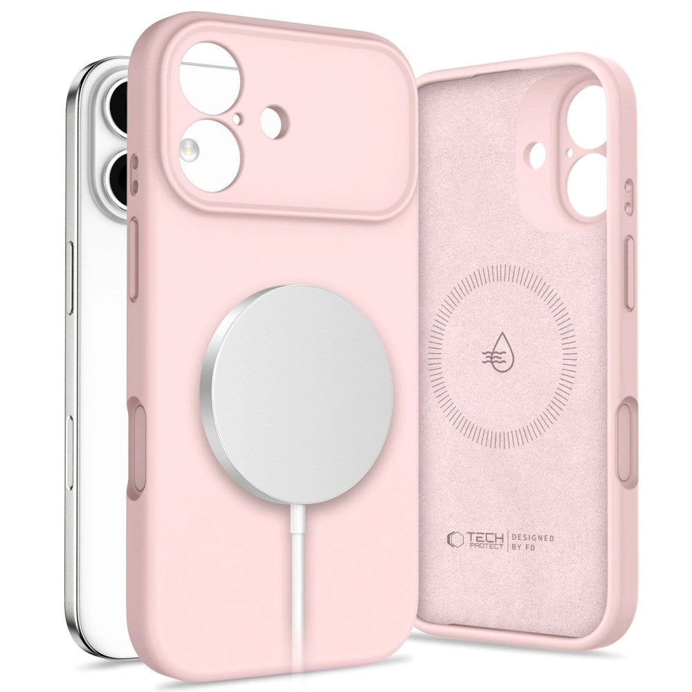 iPhone 17 Tech-Protect Silicone Cover - MagSafe Kompatibel - Lyserød