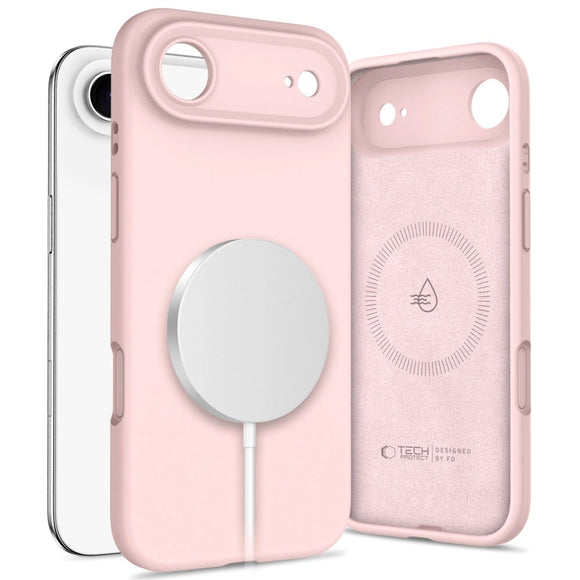 iPhone Air Tech-Protect Silicone Cover - MagSafe Kompatibel - Lyserød