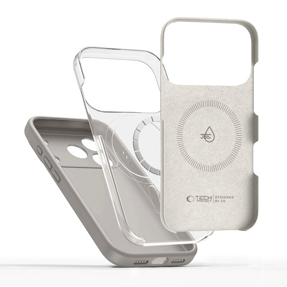 iPhone 17 Pro Tech-Protect Silicone Cover - MagSafe Kompatibel - Grå