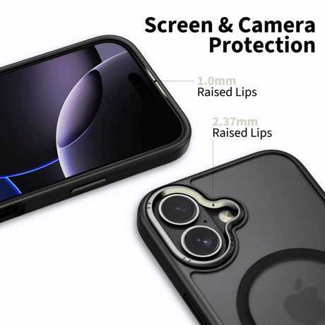 iPhone 17 Tech-Protect MagEdge Hybrid Cover - MagSafe Kompatibel - Mat Sort