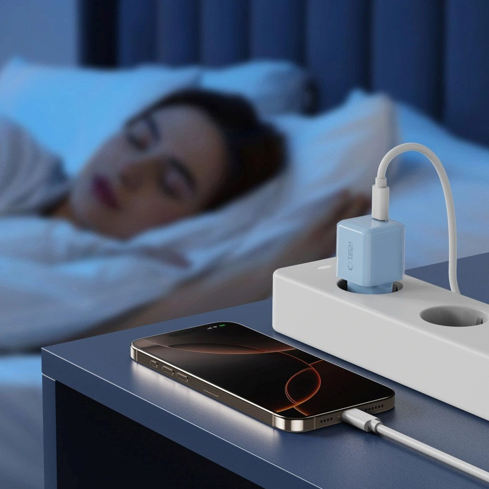 Tech-Protect NCM25 Vægoplader m. 25W - 1 x USB-C - Blå