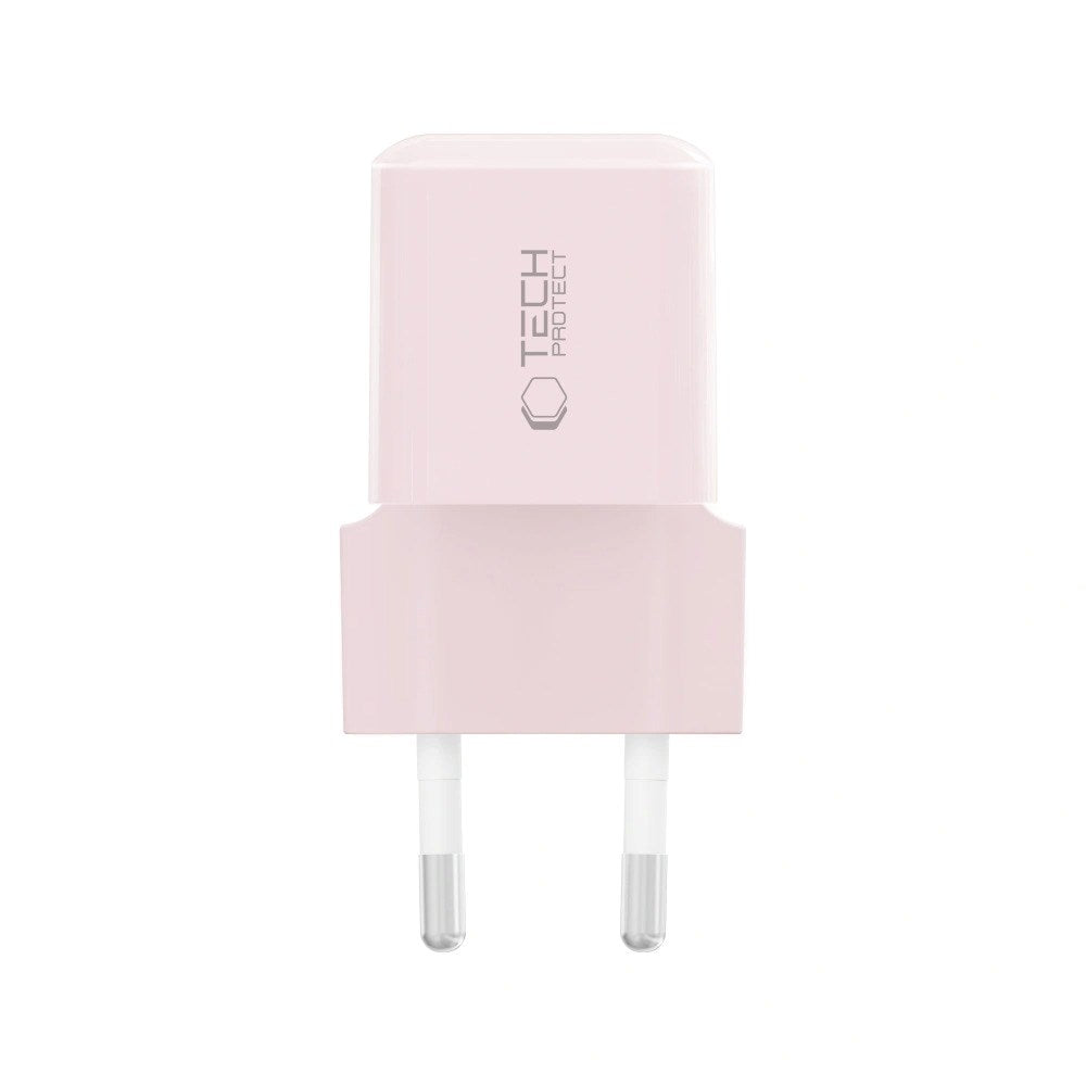 Tech-Protect NCM25 Vægoplader m. 25W - 1 x USB-C - Lyserød