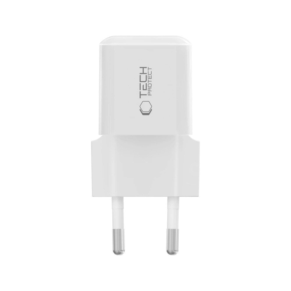 Tech-Protect NCM25 Vægoplader m. 25W - 1 x USB-C - Hvid
